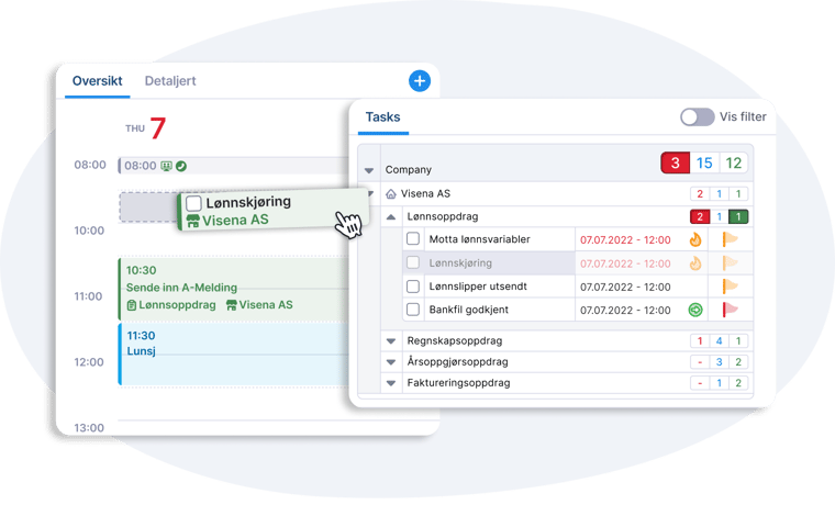 Visena Accounting, oppdragsstyring for regnskapsbedrifter